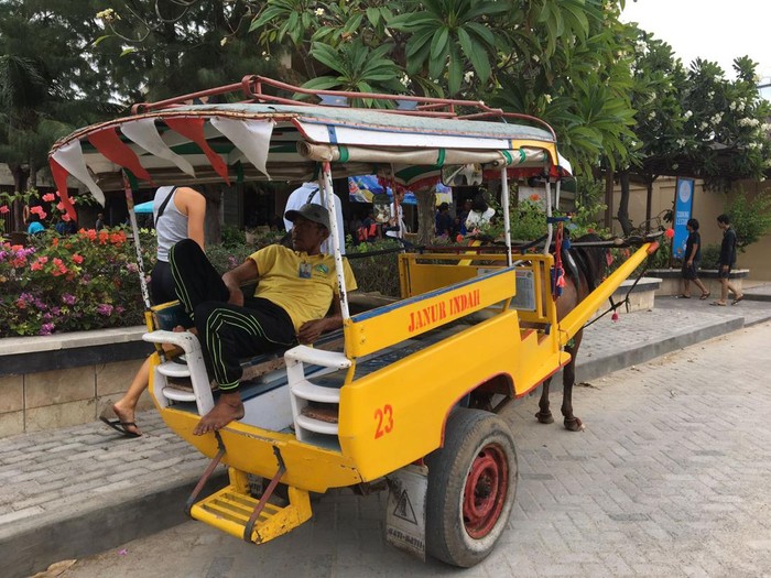 Nurtimah (52) kusir cidomo (andong) di Gili Trawangan Lombok Utara, NTB