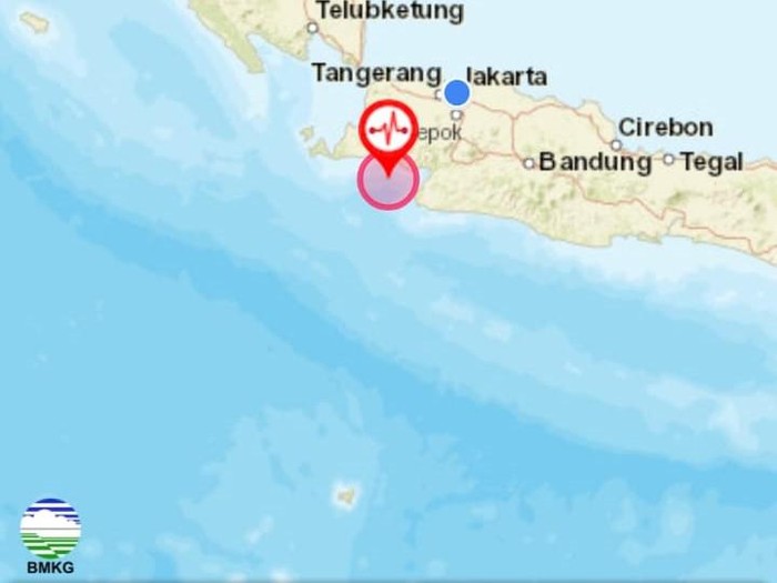 Titik gempa di Bayah, Banten (dok. BMKG)