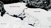 Lanjut, diposisi ke-6 ada Gunung Es B-9 yang terbentuk di Antartika pada 1987. Gunung es ini meiliki luas mencapai 5.390 km persegi.