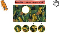 Tebak gambar mana yang cocok? 1, 2, 3, atau 4?