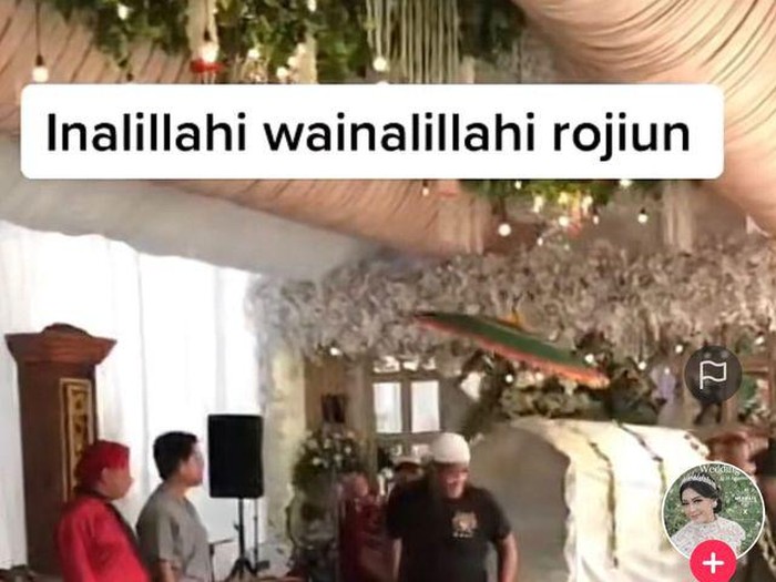 Beredar viral di media sosial keranda jenazah lewat ke dalam area lokasi pernikahan.