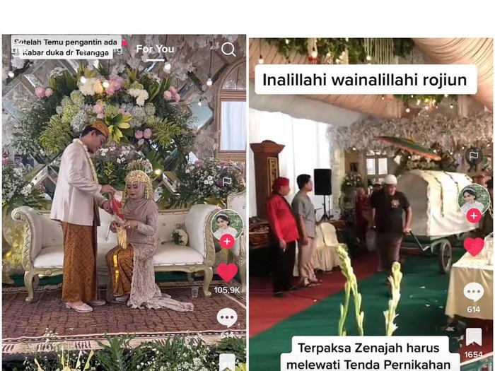 Beredar viral di media sosial keranda jenazah lewat ke dalam area lokasi pernikahan. Beredar viral di media sosial keranda jenazah lewat ke dalam area lokasi pernikahan.