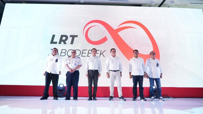 PT Kereta Api Indonesia (Persero) melakukan peluncuran logo layanan LRT Jabodebek. Begini bentuknya.