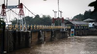 Begini kondisi di Bendungan Katulampa Bogor pada sore tadi, Senin (10/8).