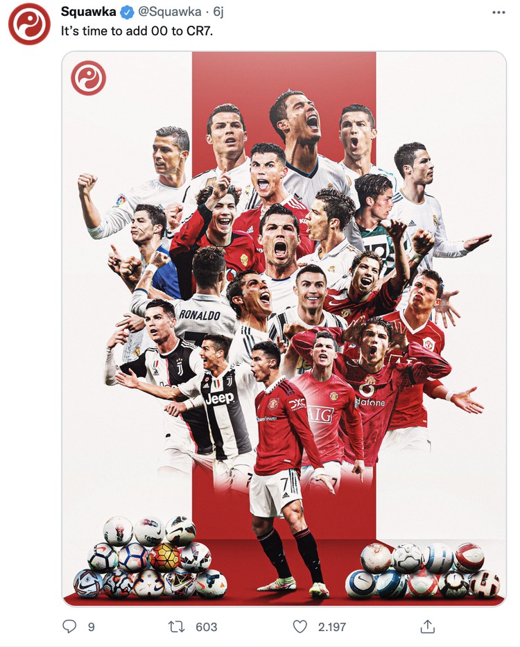 Meme Cristiano Ronaldo cetak gol ke-700 untuk klub