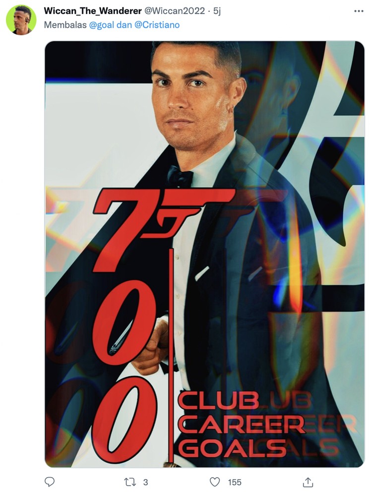 Meme Cristiano Ronaldo cetak gol ke-700 untuk klub