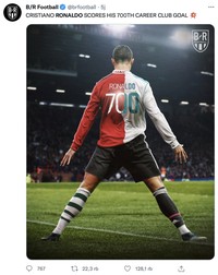 Meme Cristiano Ronaldo cetak gol ke-700 untuk klub