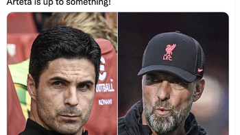 Liverpool sendiri semakin terjerembab di Liga Inggris dan ketinggalan 14 poin dari Arsenal. Foto: Twitter