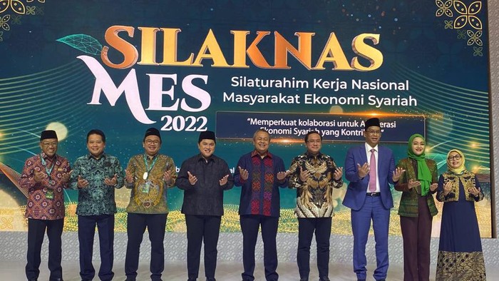 Silaturahmi Kerja Nasional Masyarakat Ekonomi Syariah (MES) 2022 digelar di Jakarta. Kegiatan ini untuk mendukung percepatan Global Halal Hub.