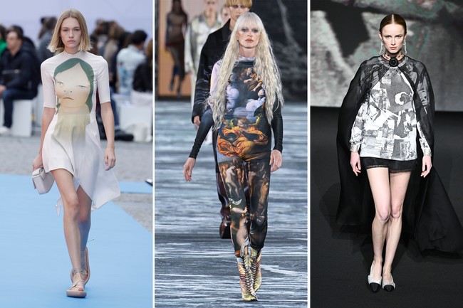 Art imitates life. Karya seni baik lukis maupun fotografi memberikan inspirasi besar bagi Stella McCartney, Balmain, dan Chanel untuk kreasi Spring 2023 ini. (Foto: Getty Images)