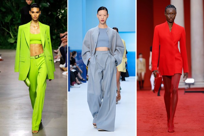 One way love. Tren busana monokrom masih akan tetap diminati untuk Spring 2023. Setidaknya demikian yang terasa dari koleksi Michael Kors, Max Mara, dan Ferragamo. (Foto: Getty Images)