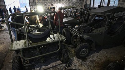 Warga Ukraina Sulap Mobil Offroad Jadi Kendaraan Perang, Nih Wujudnya