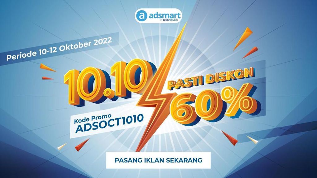 Promo 10.10! Pasang Iklan di Adsmart detikNetwork Diskon 60%