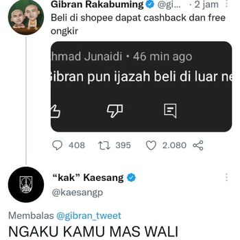 Komentar Kaesang di Twitter Gibran,