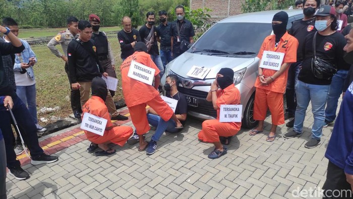 Rekonstruksi kasus penganiayaan yang menewaskan pemuda Wonogiri, Selasa (11/10/2022).