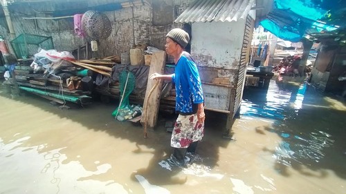 Salah satu musibah banjir yang terjadi di Banjar Munduk, Desa Pengambengan, Kecamatan Negara, Jembrana, Bali, Senin (10/10/2022).