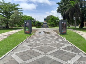 Pencurian Kabel Bikin Taman Kota di Pangandaran Gelap Gulita