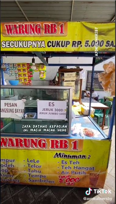 Warung makan Rp 5 ribu di Surabaya