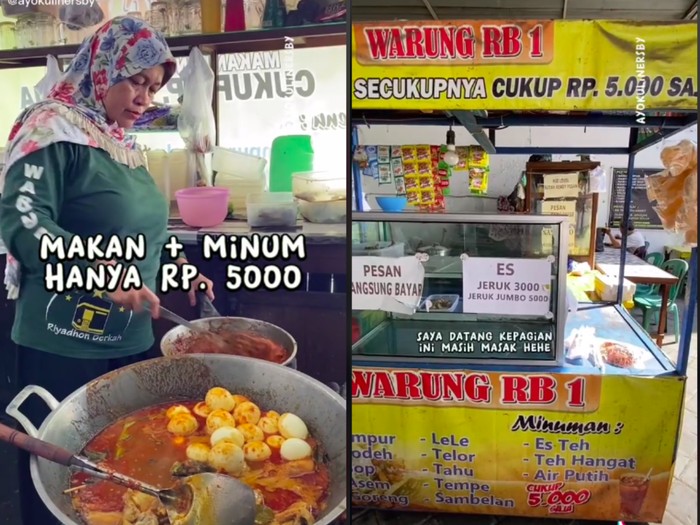 Warung makan Rp 5 ribu di Surabaya