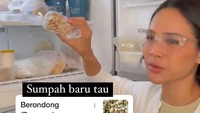 Senang memasak dan ngemil di rumah, Andien Aisyah hobi menyimpan banyak makanan di kulkasnya. Salah satunya adalah berondong jagung yang diberikan oleh ibunya sendiri. Foto: Instagram/biasalahanakmuda