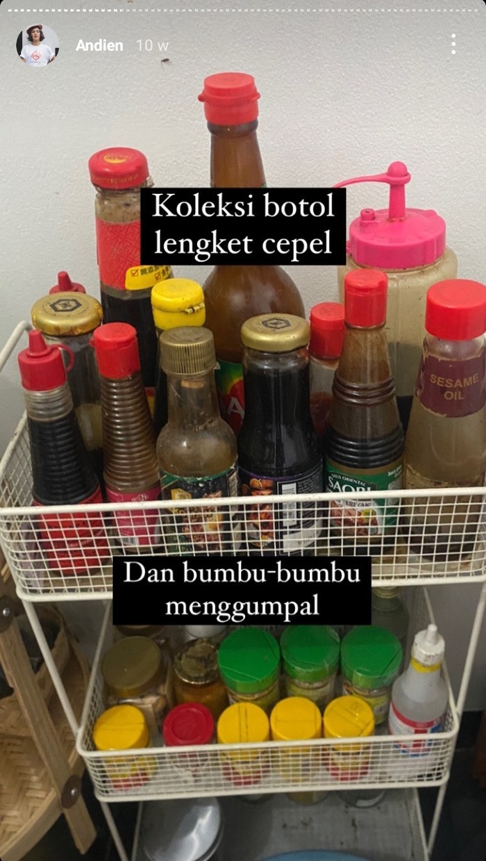 Dapur Andien Aisyah Minimalis! Begini Tampilan Dapur Andien Aisyah yang Koleksi Banyak Bumbu
