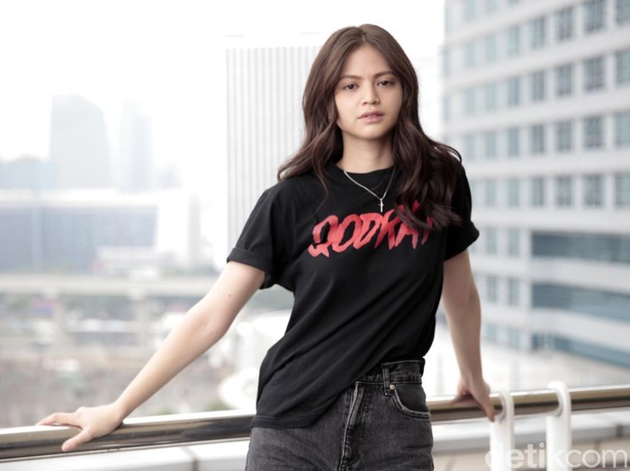 Maudy Effrosina saat berkunjung ke kantor detikcom.