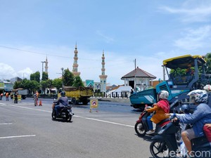 Wow! Aspal Jalan di Area Alun-alun Kota Tegal Setara Sirkuit Mandalika