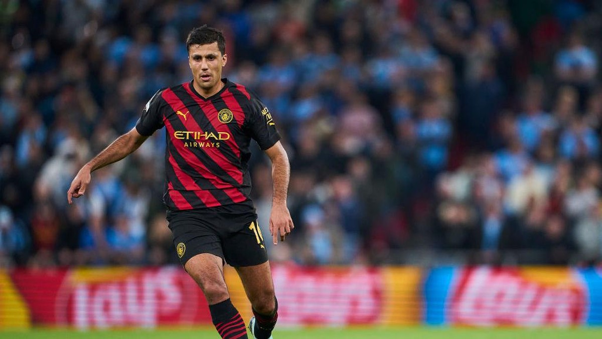 Rodri frustasi Manchester City gagal menang atas Copenhagen. (Foto: FrontzoneSport via Getty Images/Lars Ronbog)