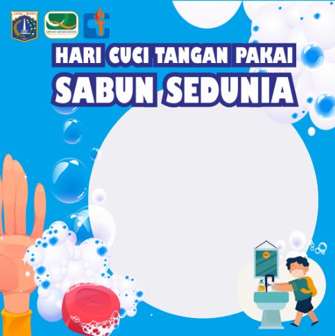 Twibbon Hari Cuci Tangan Sedunia 2022 bisa digunakan pada tanggal 15 Oktober. Hari Cuci Tangan Sedunia diperingati sebagai kampanye cara cuci tangan yang benar.