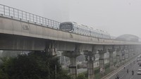 Jarak pandang turun hingga 350 meter di beberapa bagian kota.  
