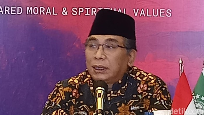Ketum PBNU Gus Yahya Cholil Staquf dalam Editorial Meeting bersama sejumlah pimpinan media massa