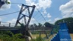 Potret Ngeri Gantungan Jembatan Juwero Kendal Miring Diterjang Banjir