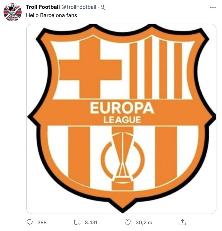 Meme Klub-klub besar yang tampil di Liga Champions terancam terlempar ke Liga Eropa.