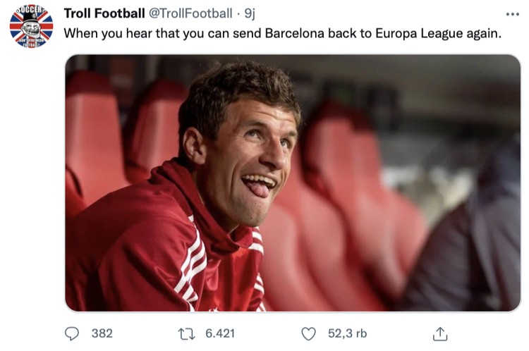 Meme Klub-klub besar yang tampil di Liga Champions terancam terlempar ke Liga Eropa.