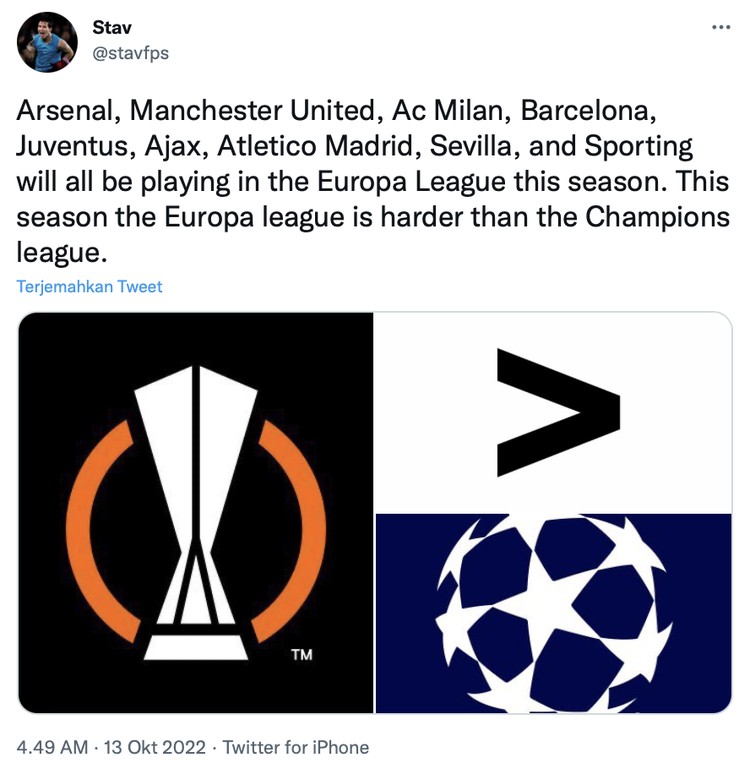 Meme Klub-klub besar yang tampil di Liga Champions terancam terlempar ke Liga Eropa.