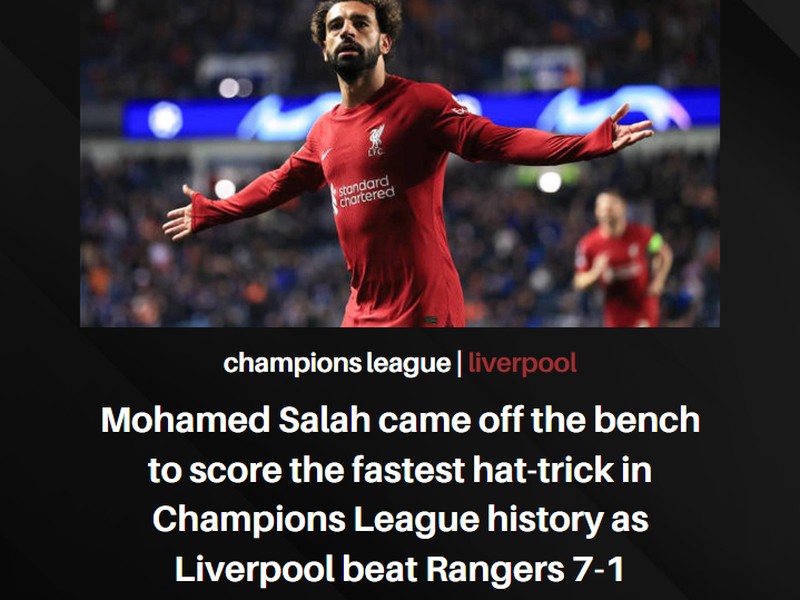 Meme Mohamed Salah Pecah Rekor Hattrick Tercepat