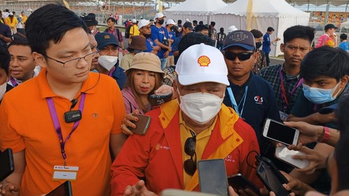 Menteri Pekerjaan Umum dan Perumahan Rakyat Republik Indonesia Basuki Hadimuljono buka event Shell Eco Marathon di Sirkuit Mandalika, Kamis (13/10/2022).