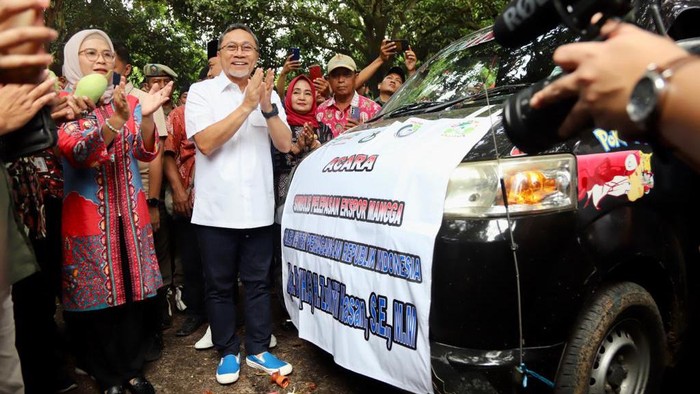 Momen Zulhas Lepas Ekspor Mangga Indramayu Mendag Zulhas melepas ekspor mangga Indramayu. Hal ini dilakukan Zulhas dalam acara panen raya.