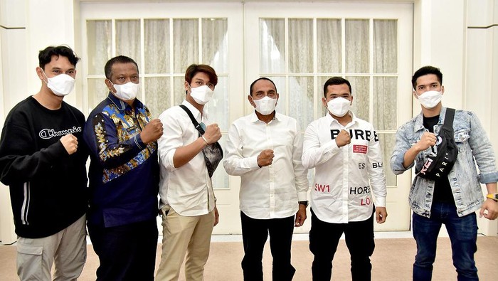 Rizky Billar, Putra Siregar saat menemui Gubernur Sumut Edy Rahmayadi di Medan, beberapa waktu lalu. (Foto: Diskominfo Sumut)