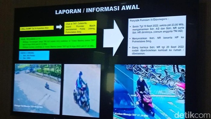 Pomdam Diponegoro beberkan hasil penyelidikan dugaan keterlibatan 2 anggota TNI terkait pembunuhan mutilasi PNS Kota Semarang, Kamis (13/10/2022).