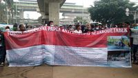 Ratusan Mahasiswa Papua Demo Kejagung