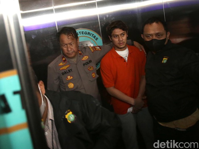 Rizky Billar saat ditemui di Polres Jakarta Selatan.