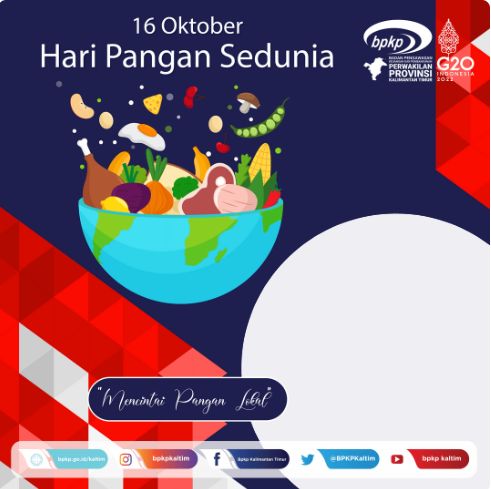 Twibbon Hari Pangan Sedunia 2022 bisa digunakan untuk memeriahkan peringatan nasional tersebut. Hari Pangan Sedunia 2022 diperingati pada tanggal 16 Oktober.