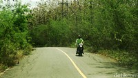 Jalan yang beraspal kurang lebih sepanjang 10 km dari Desa Adaut hingga Desa Kandar.