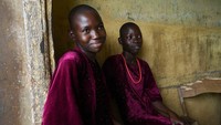 Para ahli mengatakan Igbo-Ora memiliki populasi anak kembar tertinggi di Nigeria. (AP Photo/Sunday Alamba)  