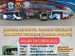 Simak Jadwal SIM Keliling Kota Malang 25 Oktober 2022