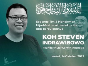 Pendiri Mualaf Center Indonesia Koh Steven Meninggal Dunia