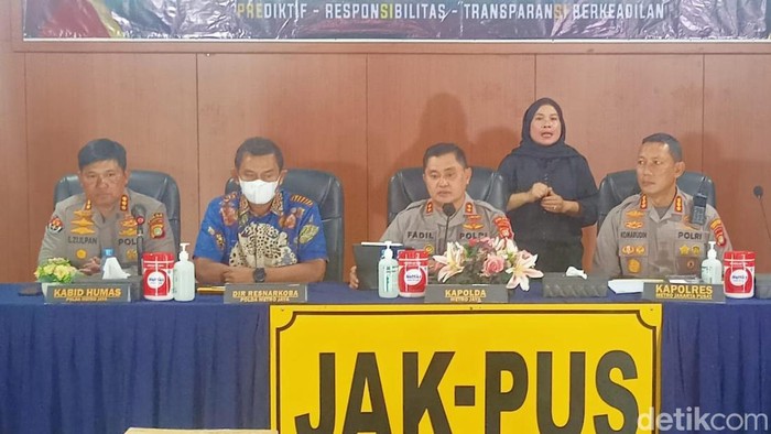 Konferensi pers Kapolda Metro Jaya terkait pemberantasan narkoba