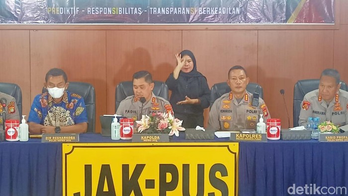 Konferensi pers Kapolda Metro Jaya terkait pemberantasan narkoba