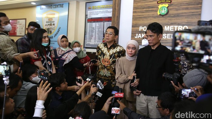 Lesti Kejora saat ditemui di Polres Jakarta Selatan.